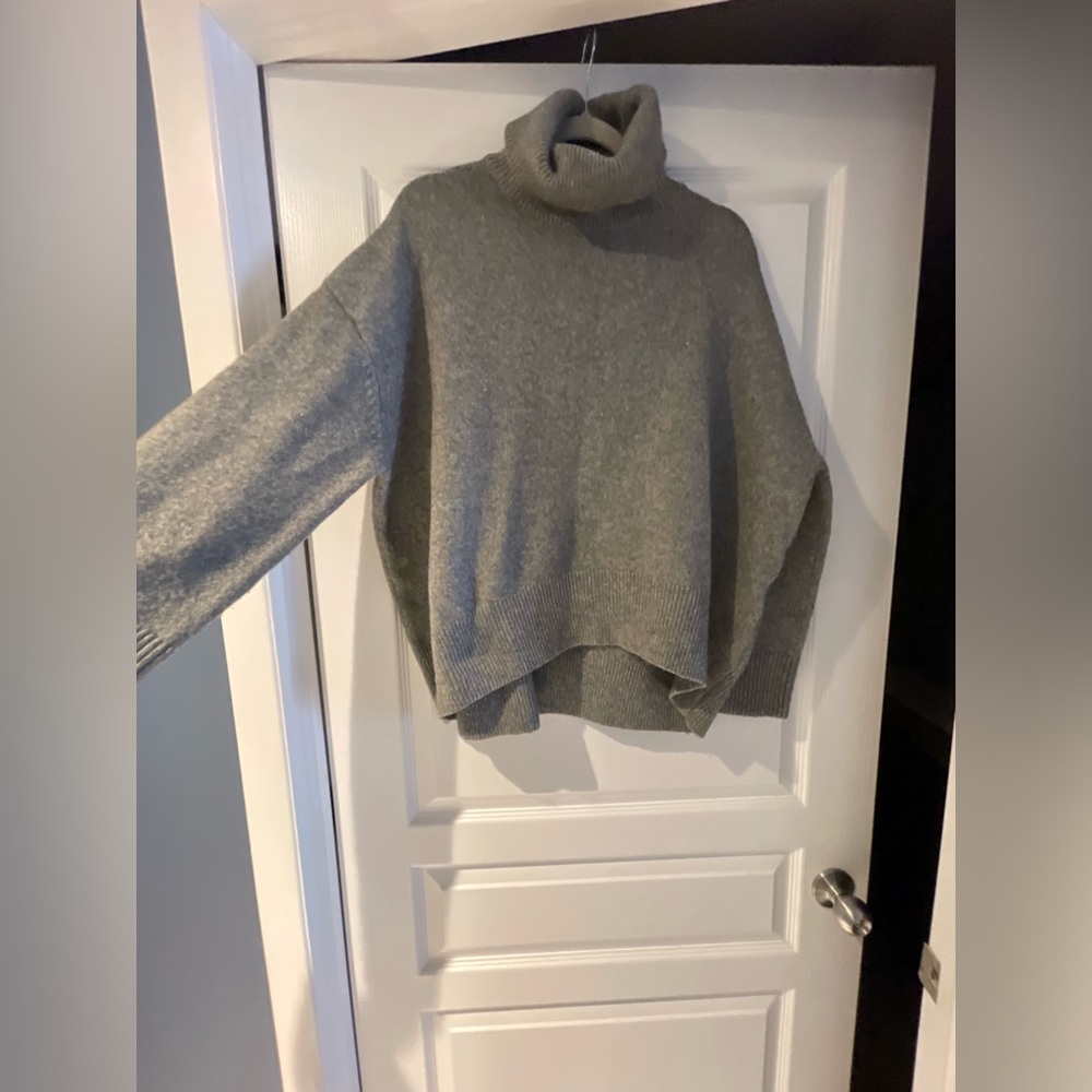 Gray Turtleneck Sweater